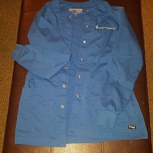 Mercy Health Royal Blue Greys Anatomy Scrub Jacket